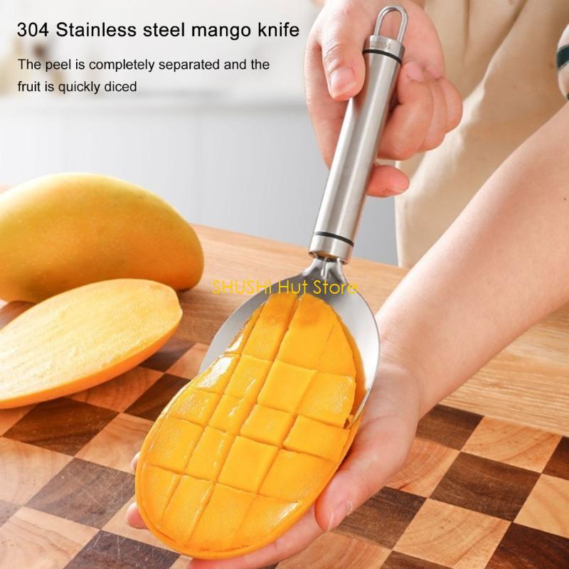 Mangoes Cutter and Corer Stainless Steel Fruit Segmenter for Home Use Efficient Fruit Cutting Tool Kitchenwares D57B