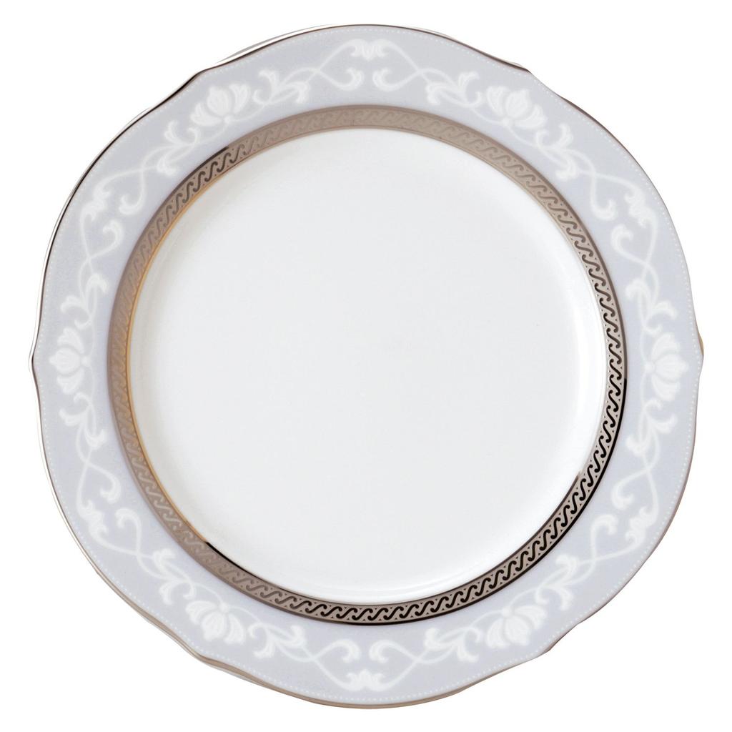 Noritake Akzentteller (Farbwechsel-Paar-Set) 23cm Hampshire Gold & Platin, Gold und Silber Feines Porzellan, P91310/4335-6