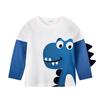 Boys' 3D Dinosaur Long-Sleeved T-Shirt Base Layer
