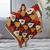 Moroccan Kilim Rug Vintage Cotton Throw Blanket Wool Bed Sofa Decorative Mat Rug Patchwork Cushion Cover Gift