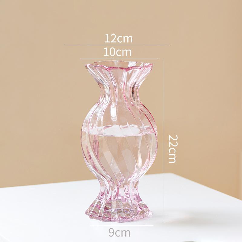Glass Vase Home Living Room Study Office Vase Flower Arrangement Aesthetic Room Decor Estantes Para Plantas