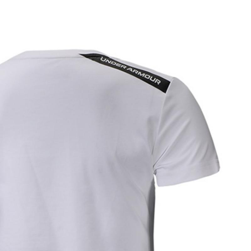 Under Armour Printed Logo Knit Crew Neck T-Shirt Women Tops White 22500520-100