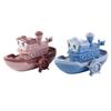 Bath Playing Toys Floating Ship Game Wind Up Toy Clockwork Boat Baby Bath Toys Cartoon Ship Toy