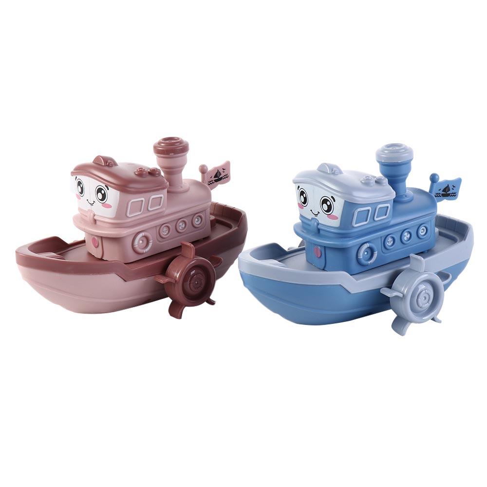 Bath Playing Toys Floating Ship Game Wind Up Toy Clockwork Boat Baby Bath Toys Cartoon Ship Toy