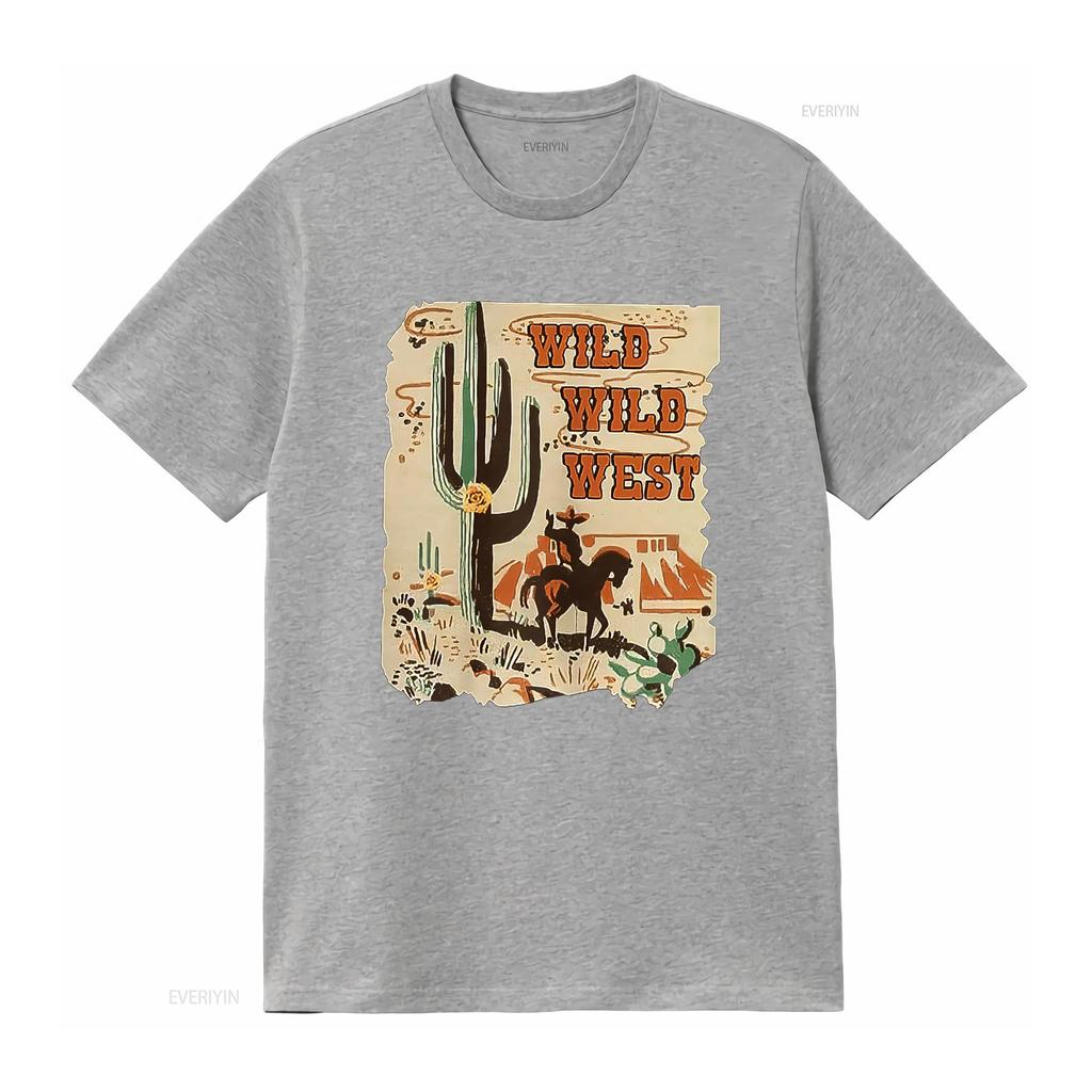 Wild West Western Life Southwest Desert Vibes Cactus Womens T Shirt vintage Washed Unisex Versatile designer clothes Casual