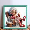 Full Embroidery Eco-cotton Thread 11CT Printed Old Lady Cross Stitch Kit Art