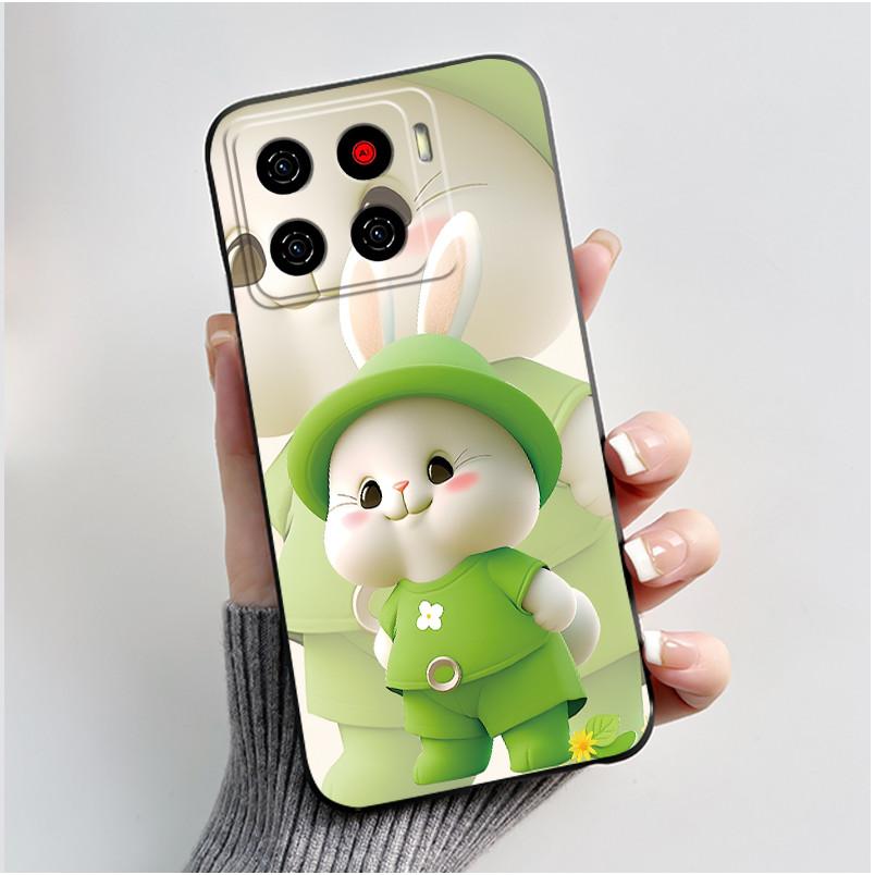 For ZTE Blade A56 Z2473 Case Cute Love Rabbit Cartoon Black Soft Silicone Protect Cover For ZTE Blade Nubia A56 Pro Phone Casing