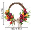 Spring Wreath Artificial Floral Decor Spring Flower Wreath for Living Room Bedroom Indoor Outdoor Home Window Wall Wedding