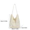 Solid Color Flower Tote Bag Large Capacity Cloth Shoulder Bag Portable Underarm Bag  Daily