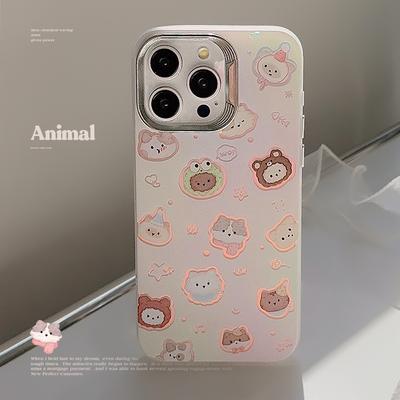 Hollow Laser Kitten Iphone15 Suitable for 14Promax Mobile Phone Case 12 Apple 13 Cartoon 16 Anti Fall Hard