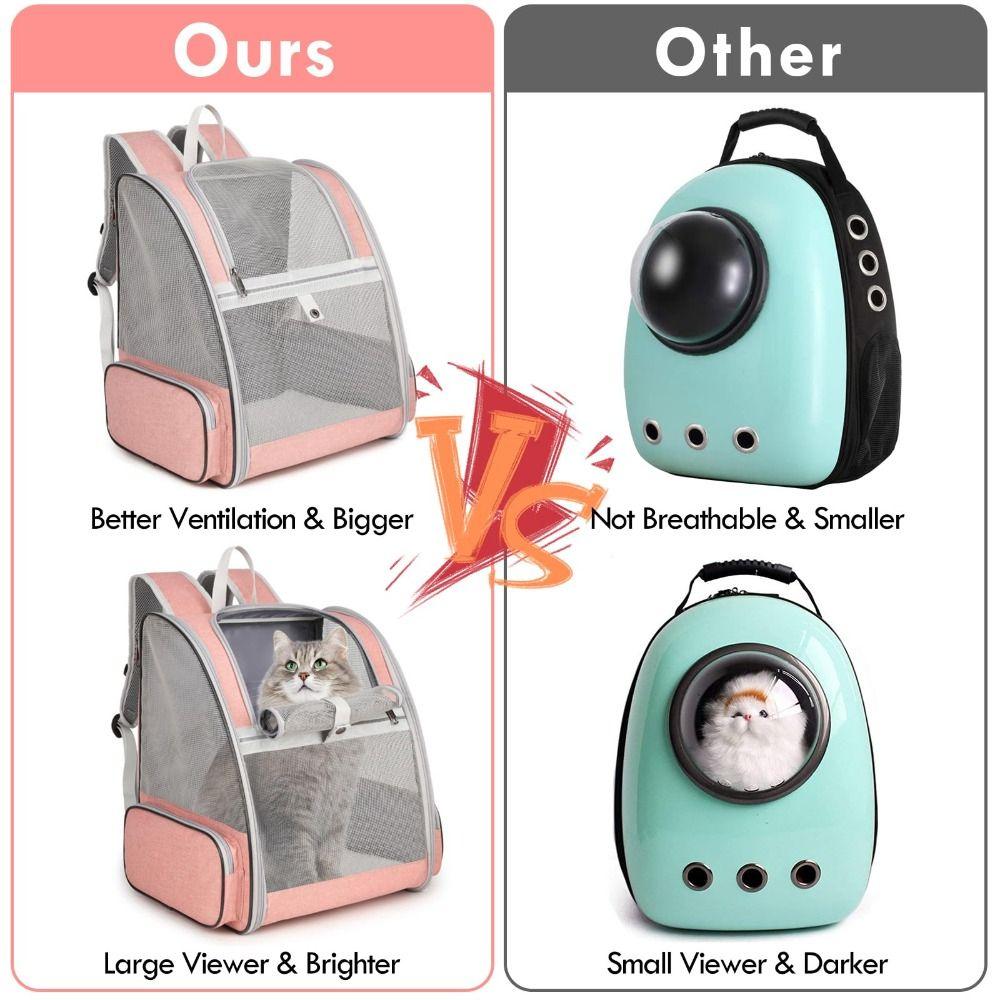 Oxford Cat Carrier Handbag Large Capacity Cat Transport Bag Safety Cat Carrier Backpack  Travel