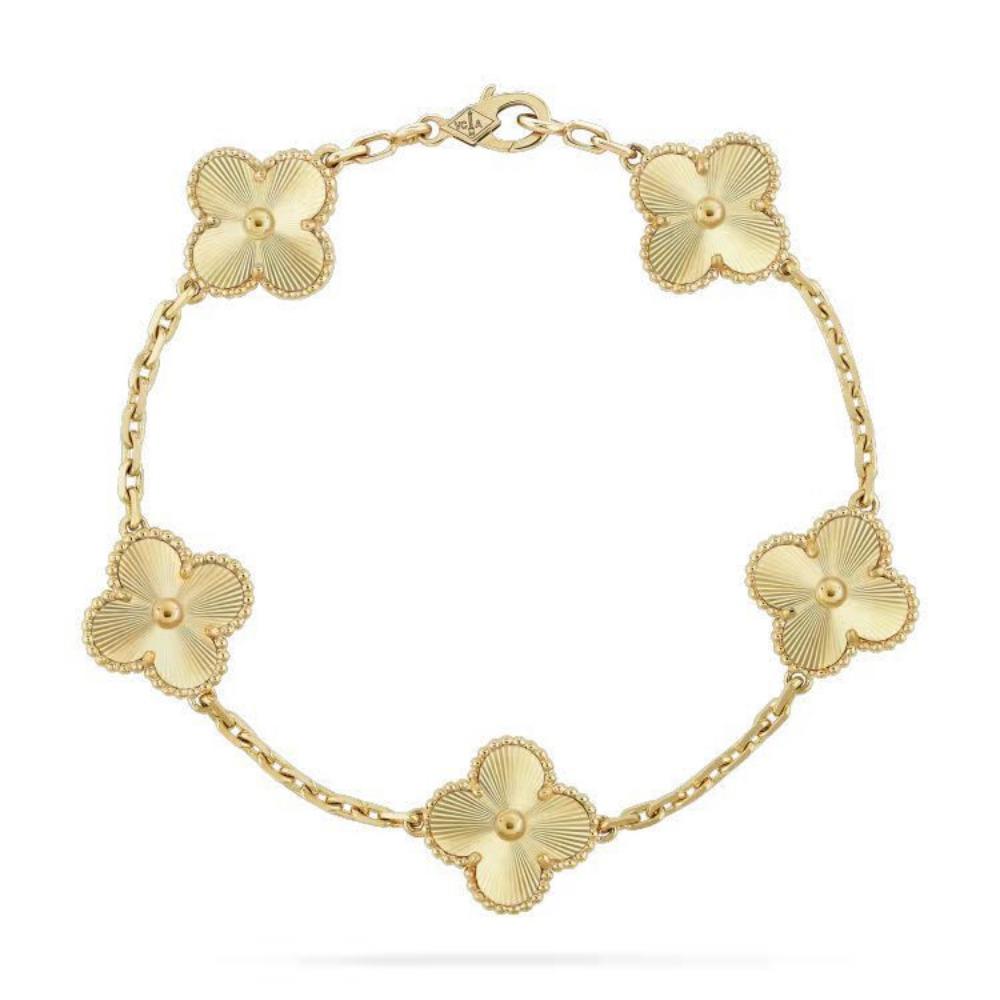 High-quality Version Clover Bracelet Five-flower Agate and Mother-of-pearl Bracelet Six-flower Laser-cut Chalcedony Jewelry/bangle