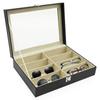 8 Slot PU Leather Glasses Case Glasses Organizer with Detaahable  Drawer For Eyeglass Sunglasses Storage Display Box