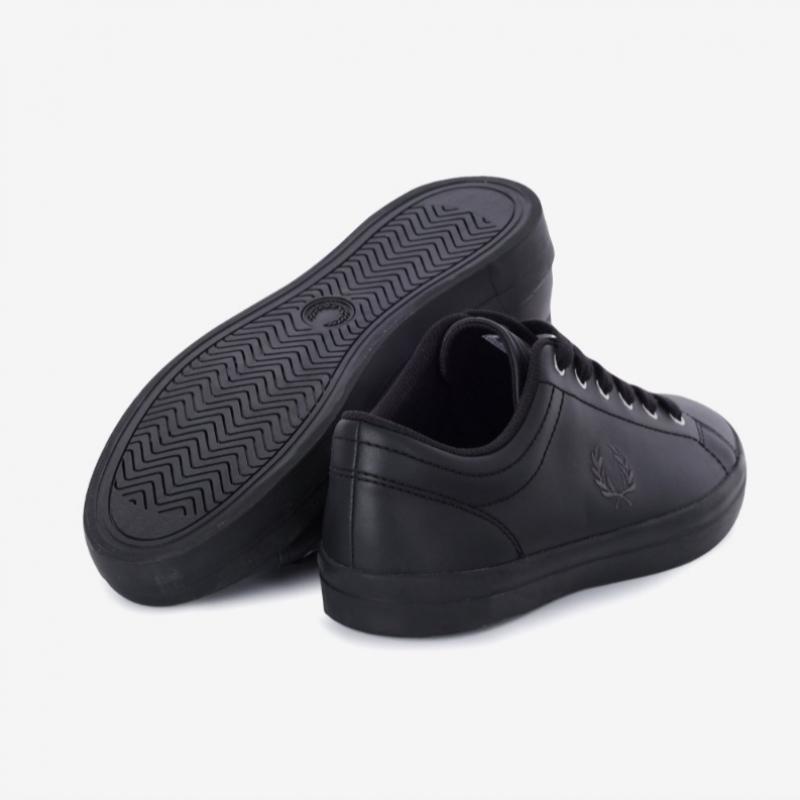 Fred Perry Men S Triple Black Leather SneakerS Sfpm2531306 102