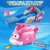 Super Wings Mini Dizzy Transform Roboter zu Flugzeug in 3 Schritten 5 cm Verformbare Actionfiguren 2 Modi Verwandlung Kinderspielzeug