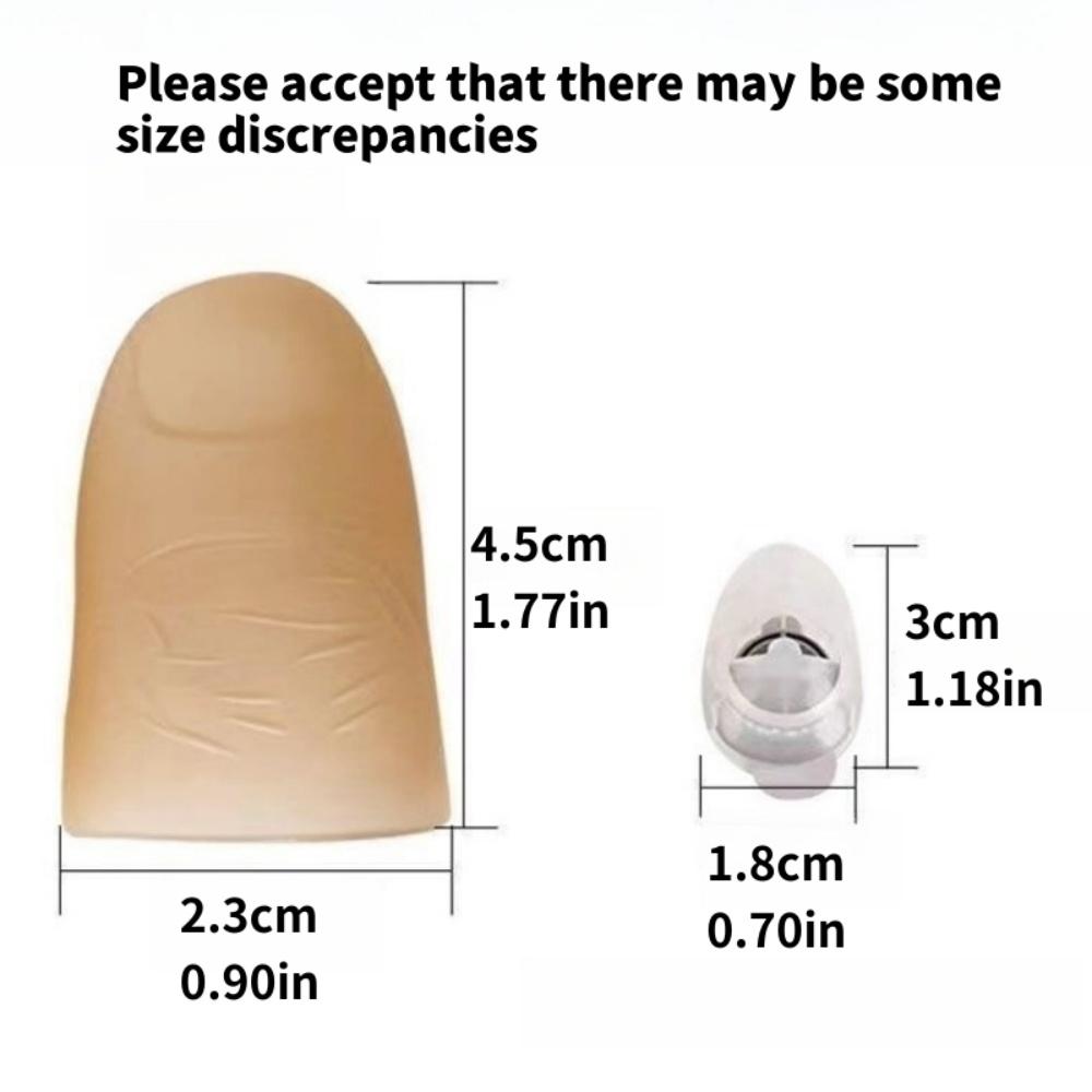 1/5pcs Fake Thumb Tip Light Up Finger Magic Trick Close-Up Novelty Toys Funny Prank Props for Party Fun LED Glow Festival Gift