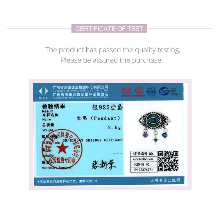 Bamoer Genuine 925 Sterling Silver Vintage Trendy Demon Eye Charm Pendant Fit for Original Bracelet & Bangle Women Fine Jewelry