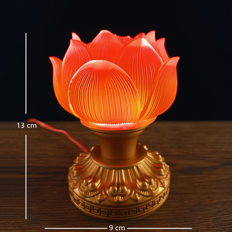 1pc Metal Glass Candlestick Ornament Lotus Buddhist Lights Holder Buddha Lotus Lamps Post Buddha Hall Temple Home Decorations