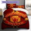 Set cu cuvertură și fețe de pernă Man Utd Decor Acasă Cadou de Ziua de Naștere (1 * husă de pilotă + 2 * fețe de pernă, fără miez)