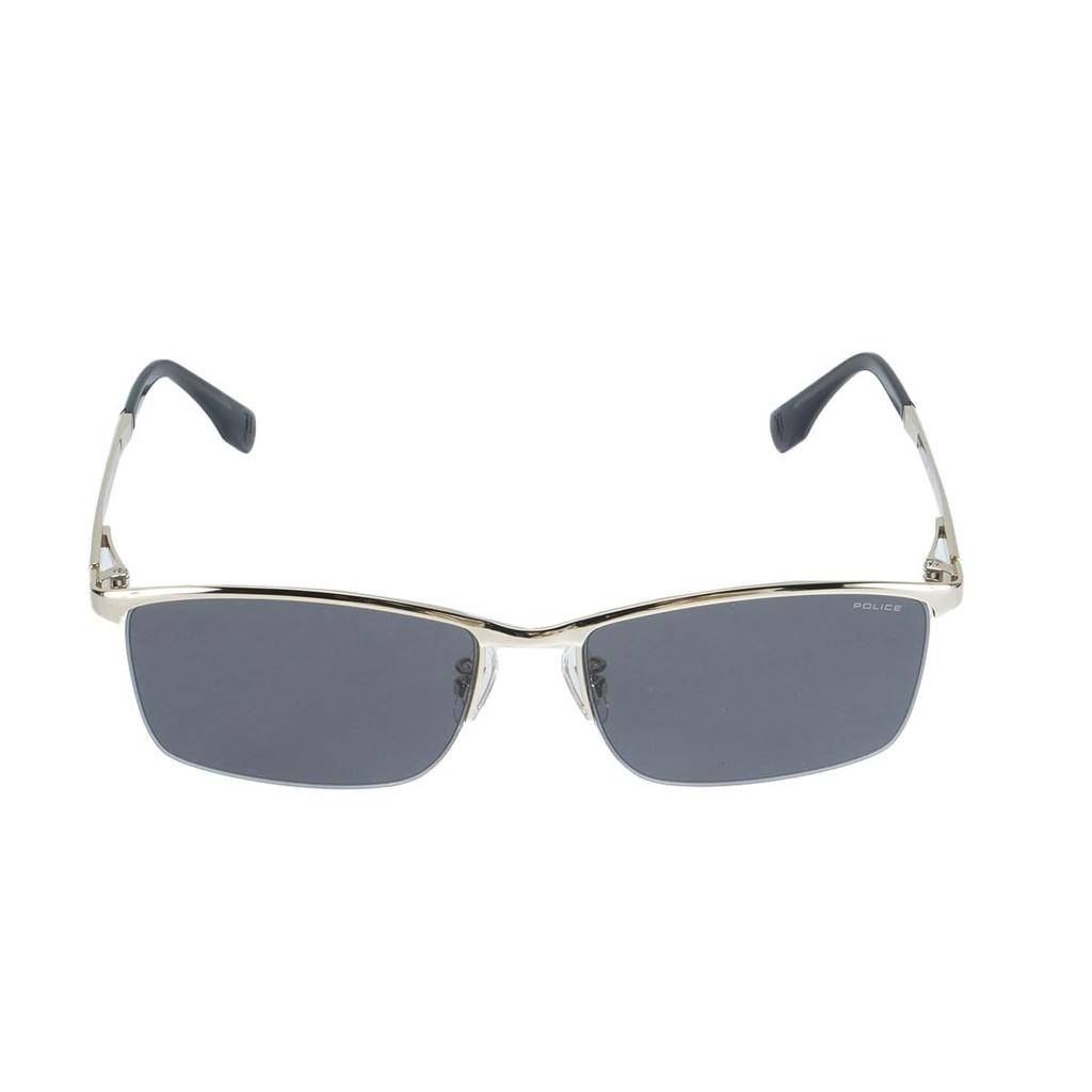 POLICE Sunglasses for SPLT67J 56 Japan Men, 0300, Size, Model, Titanium, Browline.