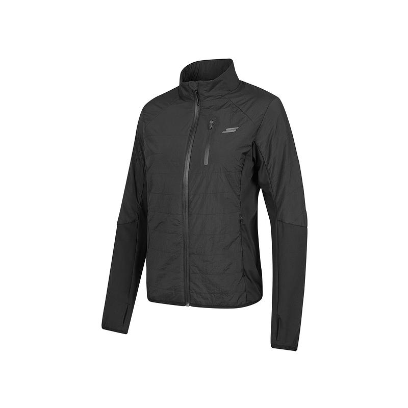 Skechers Casual Comfortable Warm Windproof Jacket Women jackets Carbon-Black P424W224-0018 S