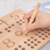 Number Wooden Puzzle Board With Insert Sticks Children Cognitive Development Toy