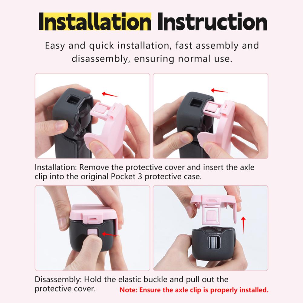 For DJI Osmo Pocket 3 Protective Case Anti-collision Anti-fall Flip Cover Quick Release Case Protective Shell Camera Accessories