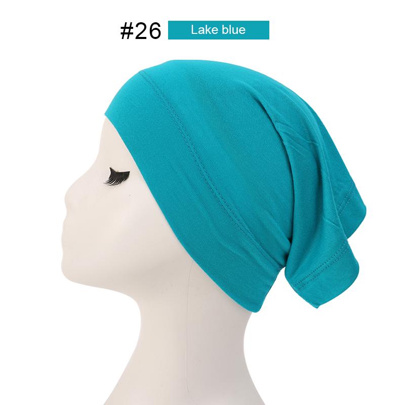 Fashion Muslim Hijab Caps Solid Underscarf Women Veil Modal Cotton Hijab Muslim Scarf Turbans Head  Women's Hijabs Hat Islamic