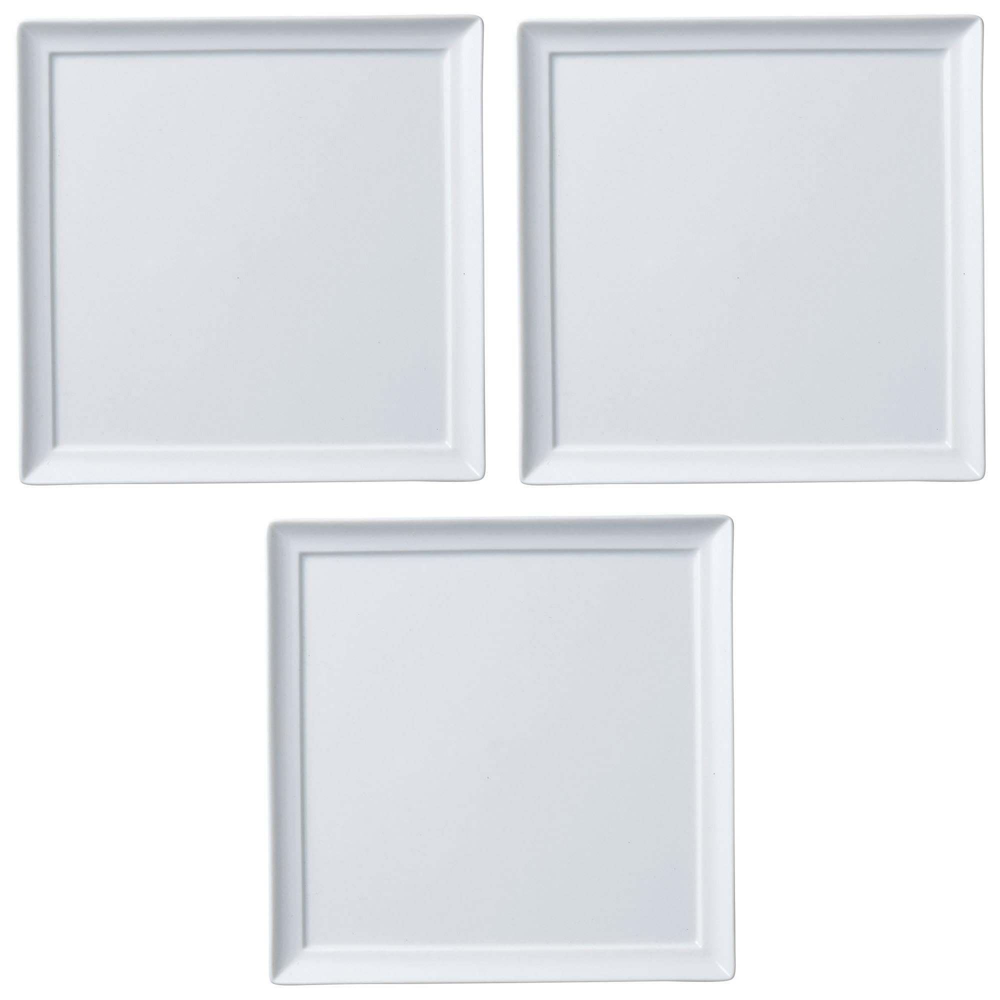 

Set of 3 White Porcelain Hors 20cm Square x x Medium Setomonohonpo d oeuvre Plates, [20.7 20.7 1.3 cm] Western-style Plates,