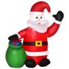 Inflatable Christmas decoration, outdoor Christmas decoration, including blower, 1.2 m, red + white