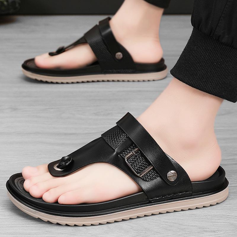 2025 Summer New Fashionable Versatile Sandals Thick-soled Shit-stepping Middle-aged Dad Sandals Travel Outdoor Beach Shoes