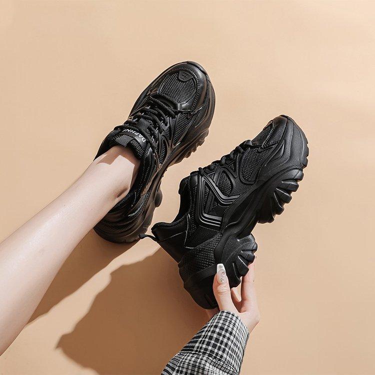 Daddy Schuhe Damen Winter Neu Gummi Weiche Sohle Damen Schuhe Einfarbig Süßer Cooler Stil Damen Freizeit Sneaker Damen