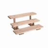 Freestanding Tiered Shelf with Three Shelves Compact for Tea Corner, Entryway