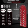 Portable Nut and Bolt Fine Thread Nut and Bolt Size Gauge, Versatile Thread Chaser Set ,Red Less