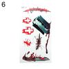 3D Halloweenská nálepka s krvavou jizvou na dočasné tetování Cosplay Body Art Makeup Decal