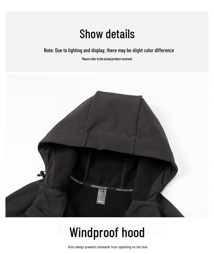 Women's Outdoor Windproof Fleece Softshell Jacket - Warm, Rainproof, Casual Hiking & Trekking Coat for Autumn