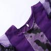 Non-Toxic Children Purple Bat Dress Kids Cosplay Vampire Demon Costume With Wing Headwear Halloween Carnivat Witch Role Play Clothes