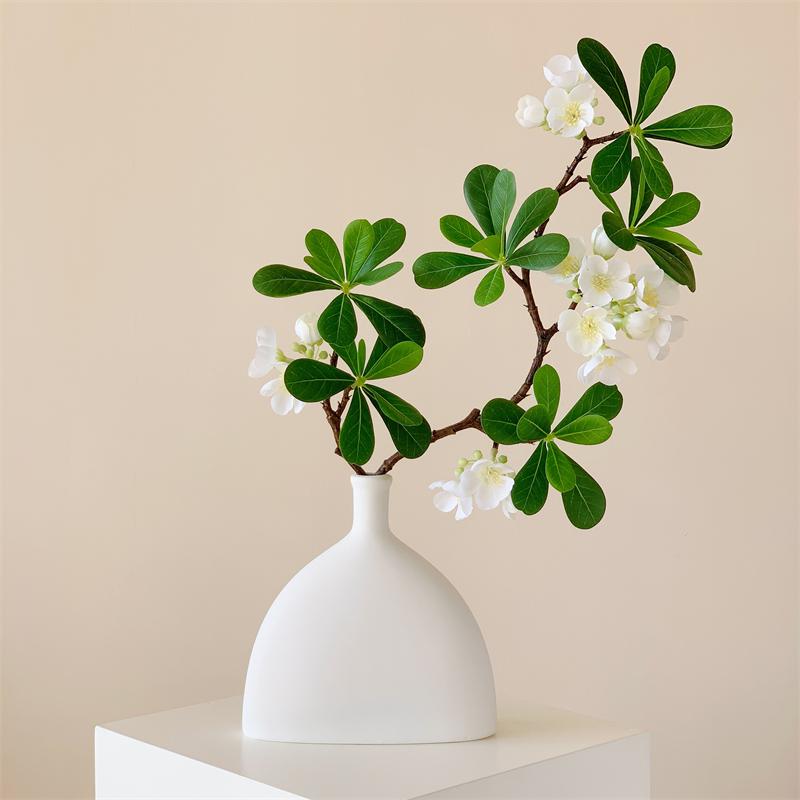 Lifelike Artificial Flower Arrangement - Potted Green Plants for Indoor Decoration in Living or Dining Rooms.