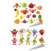 Cartoon Fruit Refrigerator Door Sticker DIY Grape Pear Banana Peel And Stick Wall Art Decals for Kitchen Cabinet Cupboard Fridge Decor