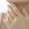 Teamer Stainless Steel Double Layer Open Rings Women Minimalist Adjustable Finger Ring Geometric Jewelry Birthday Gift Wholesale