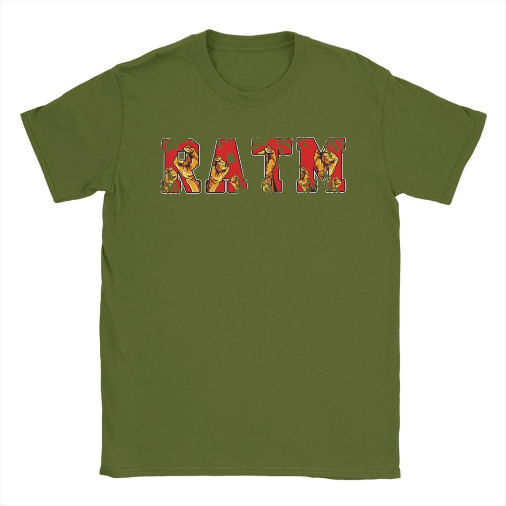 Rage Against The Machine Cotton TShirt For Men Beach  Funny T Shirts Round Neck Fashion Tees Plus Size Design Tops