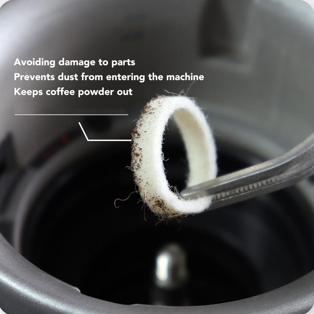 Coffee Machine Felt Washer Wool Sealing Round Soft Felt Washer Replacement for 8 Series Coffee Machines Grinders Accessories