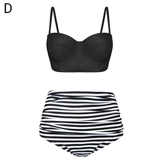 1 Set Useful Bikini Two-Piece Padded Reusable Sexy Push-up Printed Swimsuit Women Accessories
