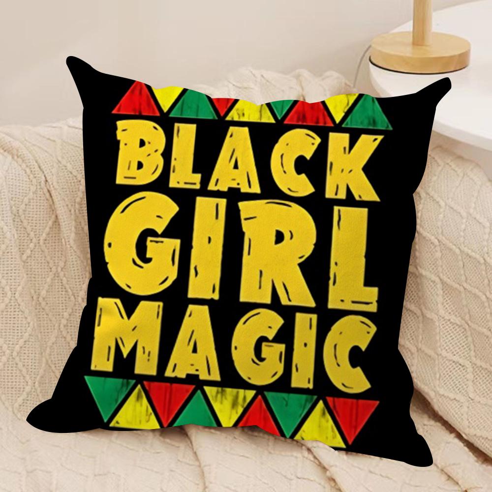

Fun black history month Cushion Cover Soft Plush Fabric DoubleSided Printed Cushion Covers for All Seasons Modern Home Decor 30x30cm