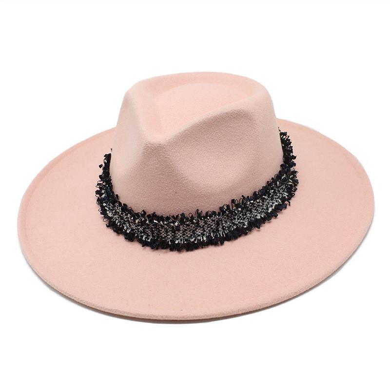 Style Wool Felt Hat With Large Brim For Men Women Winter Autumn Casual Outdoor Wear