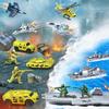 Navy and Army Marine Aircraft Carrier Fighter Military Model Land Armored Vehicle Tank Helicopter Toy Children's Boy Toy