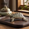 Classic Turtle Statue for Home Vintage Metal Statues, Gold Figurines, Decorative Animal Small Desktop Decor Ornament, Decoration Office Sophisticated