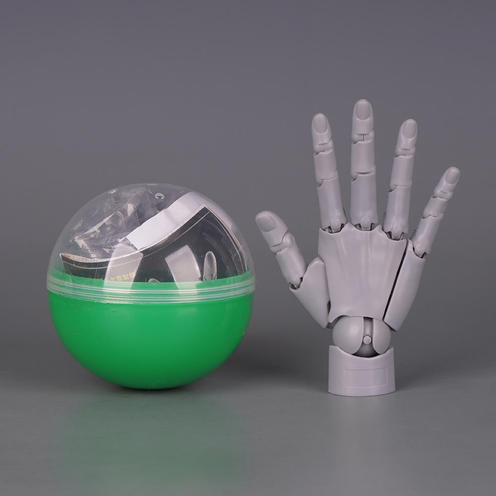 

1:2 Scale Human Hand Model Mini Size Twisted Egg Design Palm Model With Posable Fingers Movable Joints Movable Finger Joints серый