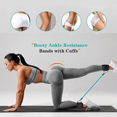 1Pc/1 Set Ankle Resistance Band with Adjustable Ankle Cuff Hip Gluteus Training