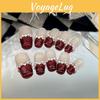 Fashionable Red Nail Art Stickers Xs S M L Sizes Handcrafted Beauty Chinese Brand Elevate Your Style